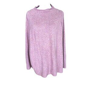Ava & Viv Womens Lavender Mock Neck Sweater 4X Plus Size Acrylic Blend